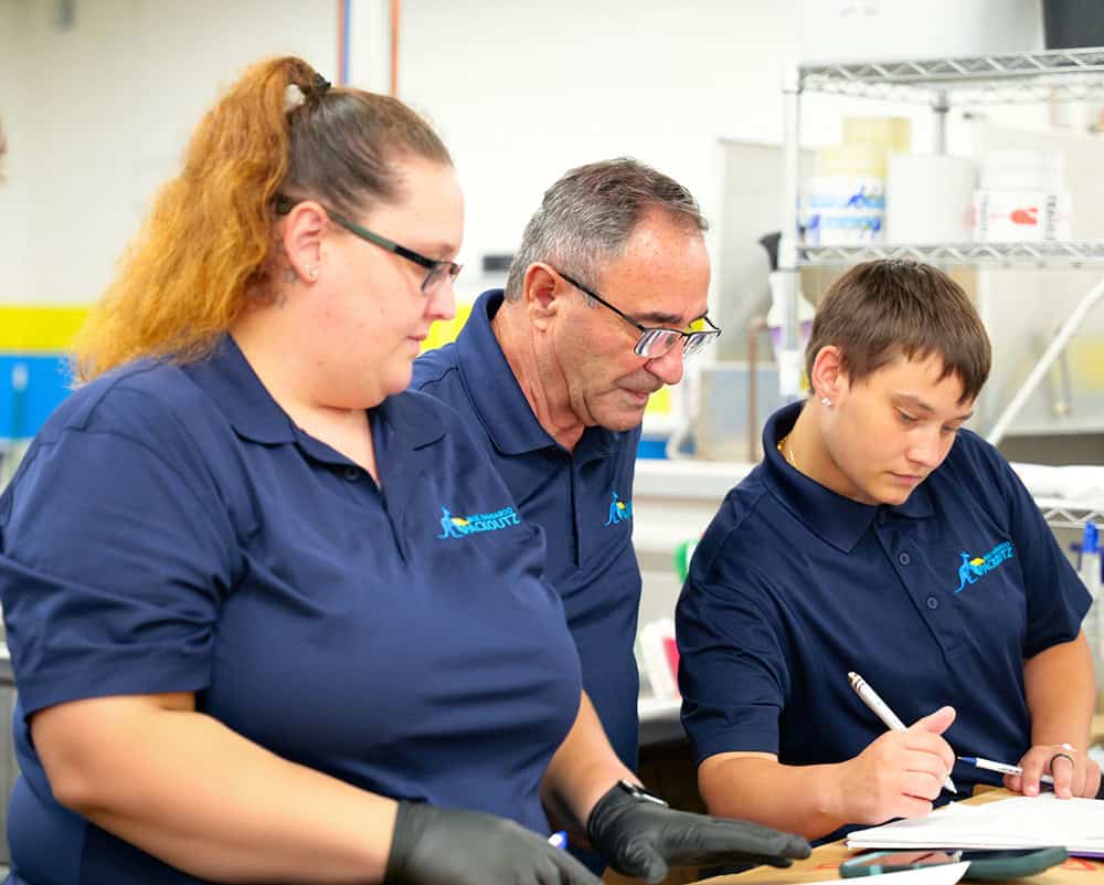 Workers checking list