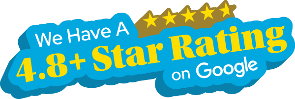 We have a 4.8 Star Rating on Google